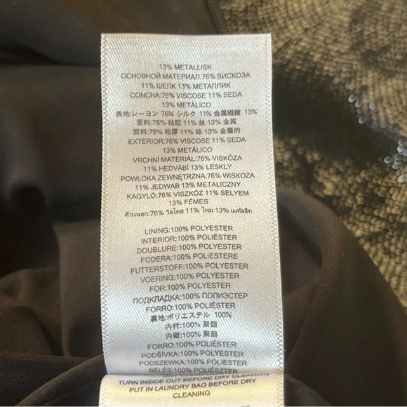 Michael Kors Metallic Jacquard V-Neck Fit & Flare Dress size 10 - Picture 8 of 9